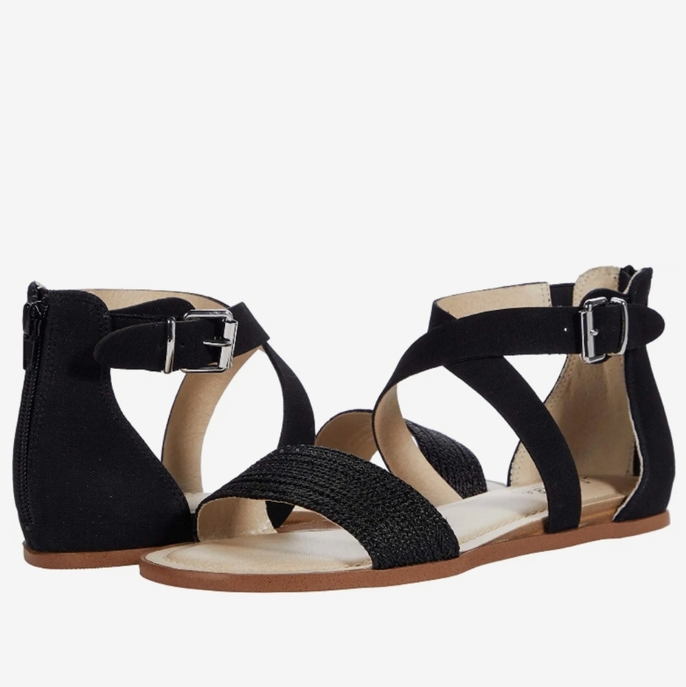 Lifestride Riley Strappy Sandals Black 9 - Picture 1 of 9